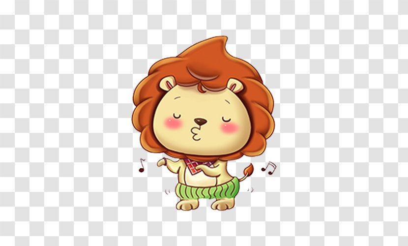 Lion Cartoon WeChat Avatar - Heart - Singing Lions Transparent PNG