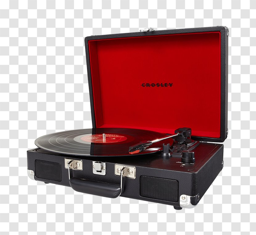 Crosley Cruiser CR8005A Phonograph Record CR8005A-TU Turntable Turquoise Vinyl Portable Player Transparent PNG