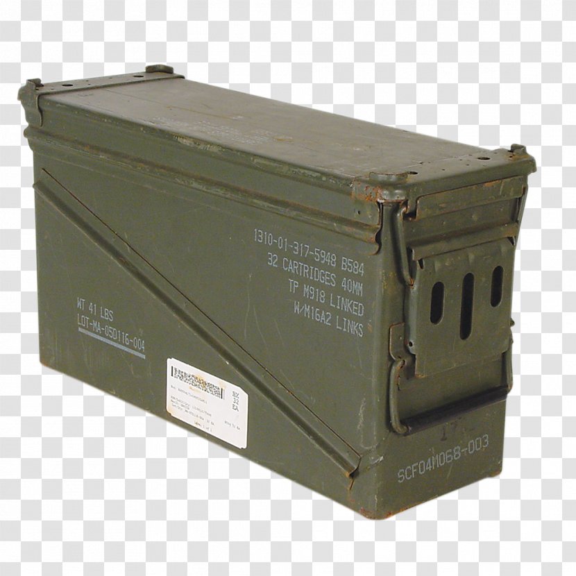 Ammunition Box 40 Mm Grenade Military Surplus - 20 Caliber Transparent PNG