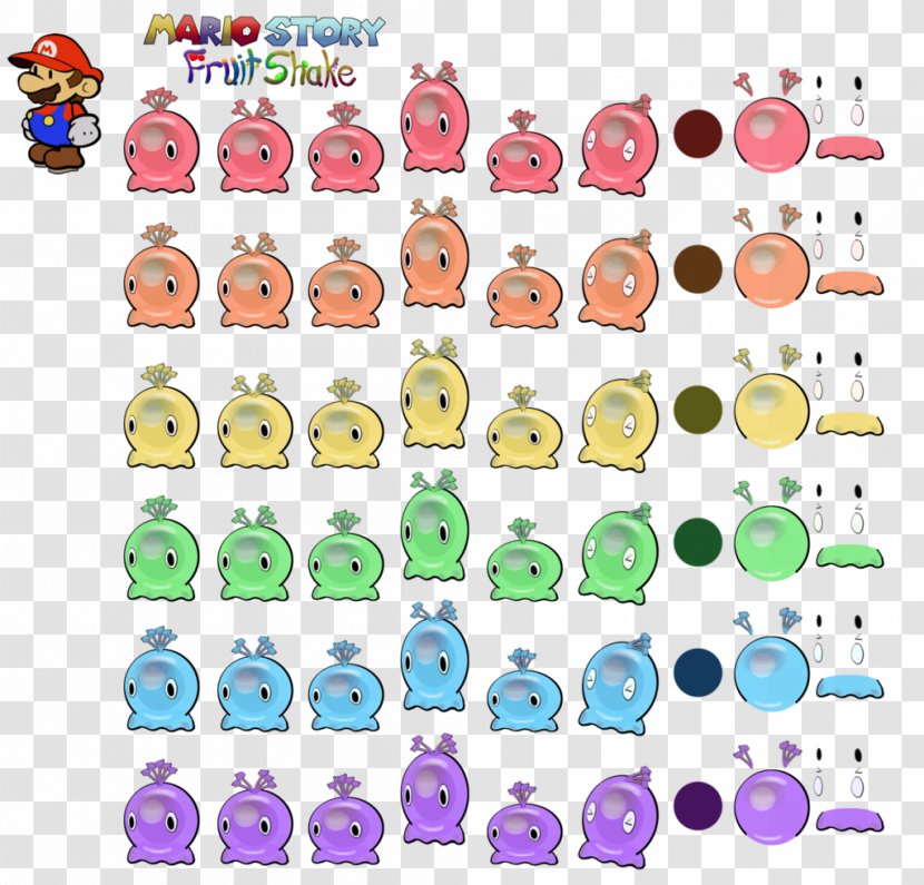 Super Mario Sunshine Paper Mario: Sticker Star Art Nintendo - Fruit Milkshake Transparent PNG