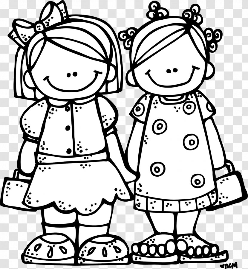 Sister Black And White Missionary Clip Art - Heart - Sisters Cliparts Transparent PNG