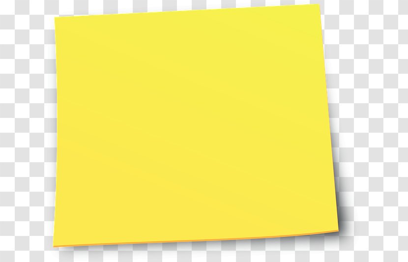 Paper Yellow Angle Font - Product Design - Sticky Note Transparent PNG