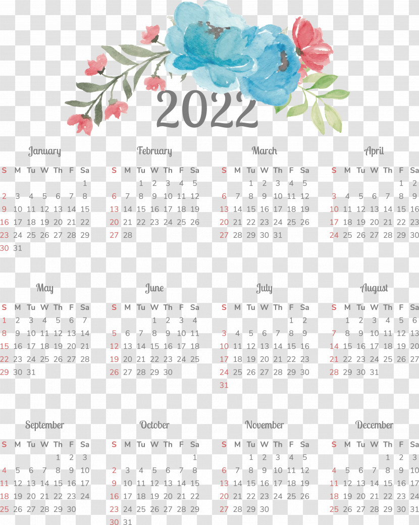 Calendar Font Flower 2011 Transparent PNG