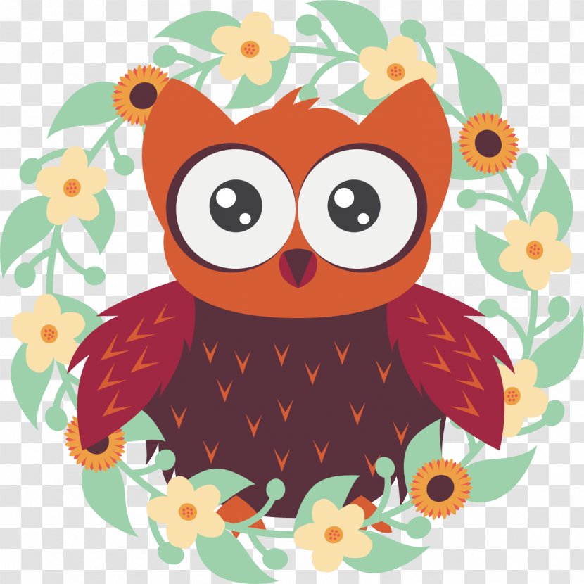 Owl - Bird - Lovely Vector Transparent PNG