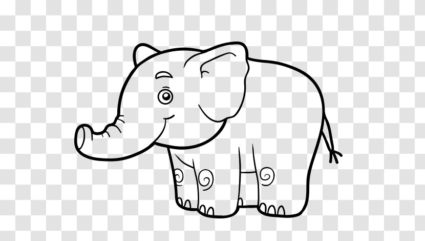 Elephant Coloring Book Drawing Elephantidae - Heart - Color Transparent PNG