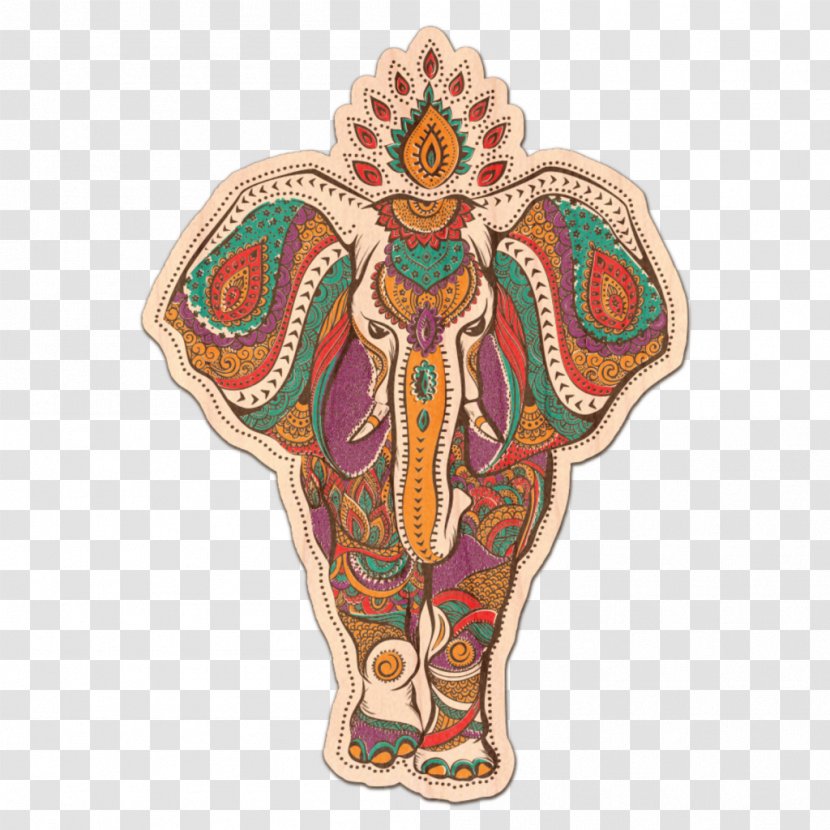 Elephant Cartoon - Religious Item - Embroidery Angel Transparent PNG