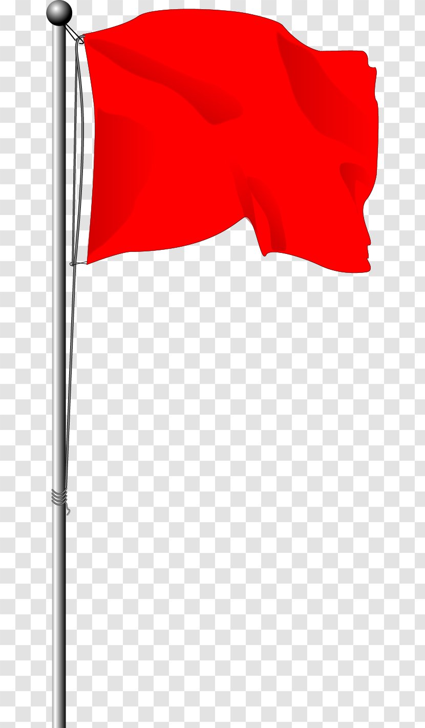 Red Flag Area Angle Font - Vector Painted Lever Transparent PNG