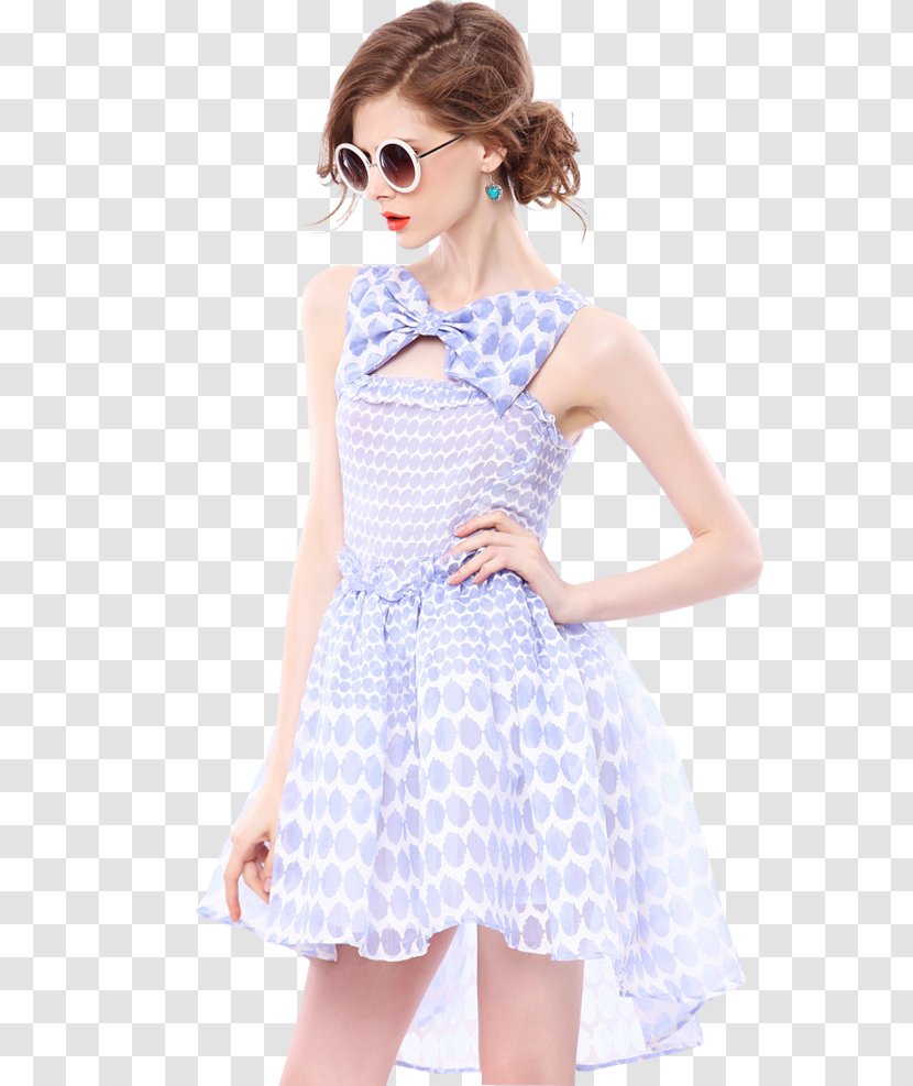 Model Clothing Fashion Polka Dot - Frame - Female With Sunglasses Transparent PNG