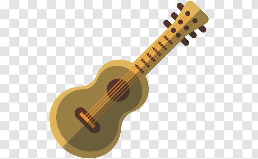 Bass Guitar Acoustic Ukulele Tiple Cuatro - Cartoon - Zither Vector Transparent PNG