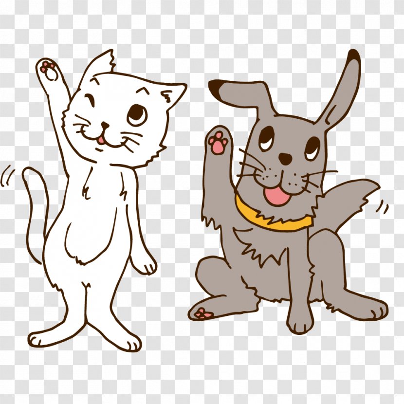 Cat Whiskers Dog Clip Art - Cartoon - Vector Transparent PNG