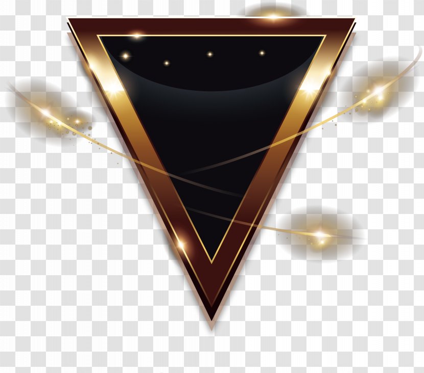 Golden Triangle Light Geometry - Inverted Transparent PNG
