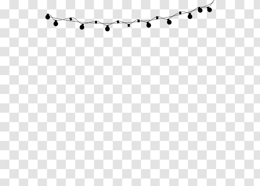 Black And White Line Angle Point - Material - String Lights Cliparts Transparent PNG