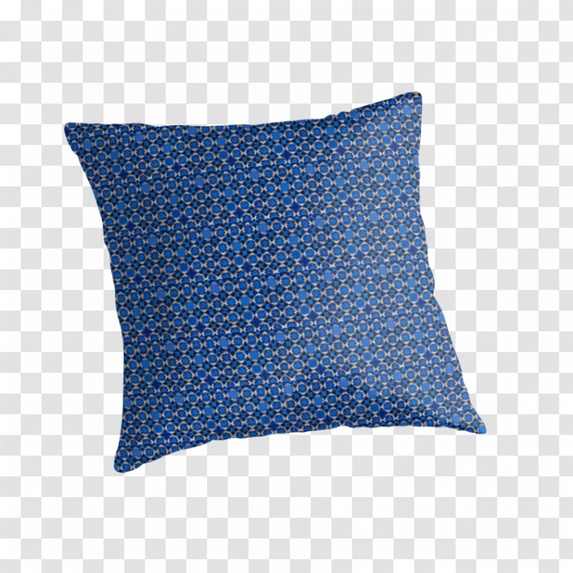 Throw Pillows Cushion Couch Cotton - Blue Geometric Transparent PNG