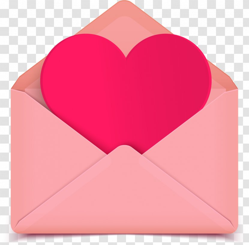 Envelope Love Letter Heart - Red Transparent PNG