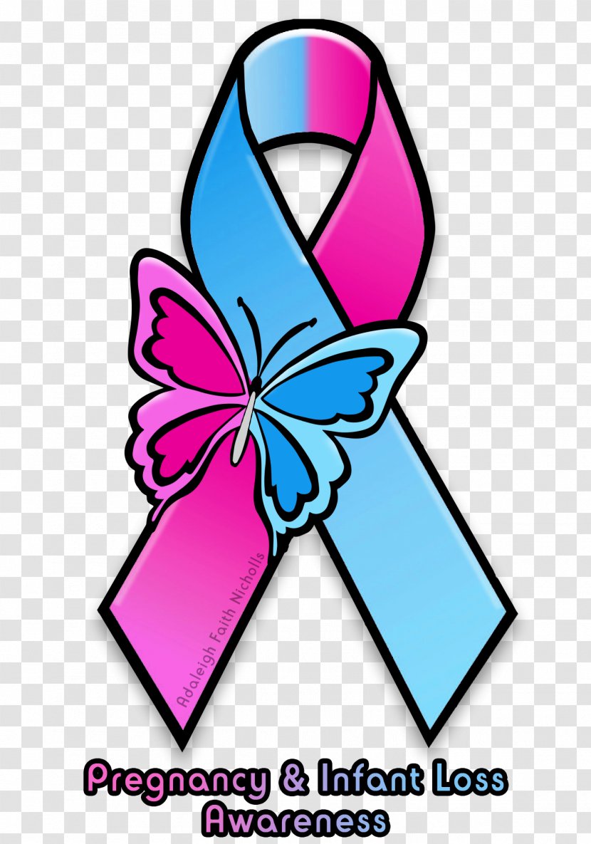 Awareness Ribbon Cerebral Palsy Cancer Pink - Infant Transparent PNG