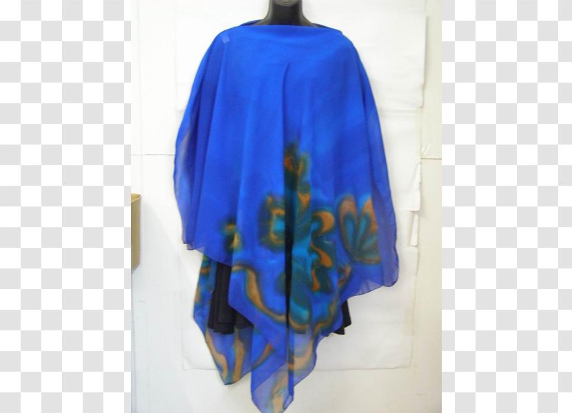 Silk Floral Design Poncho Outerwear - Fashion Transparent PNG