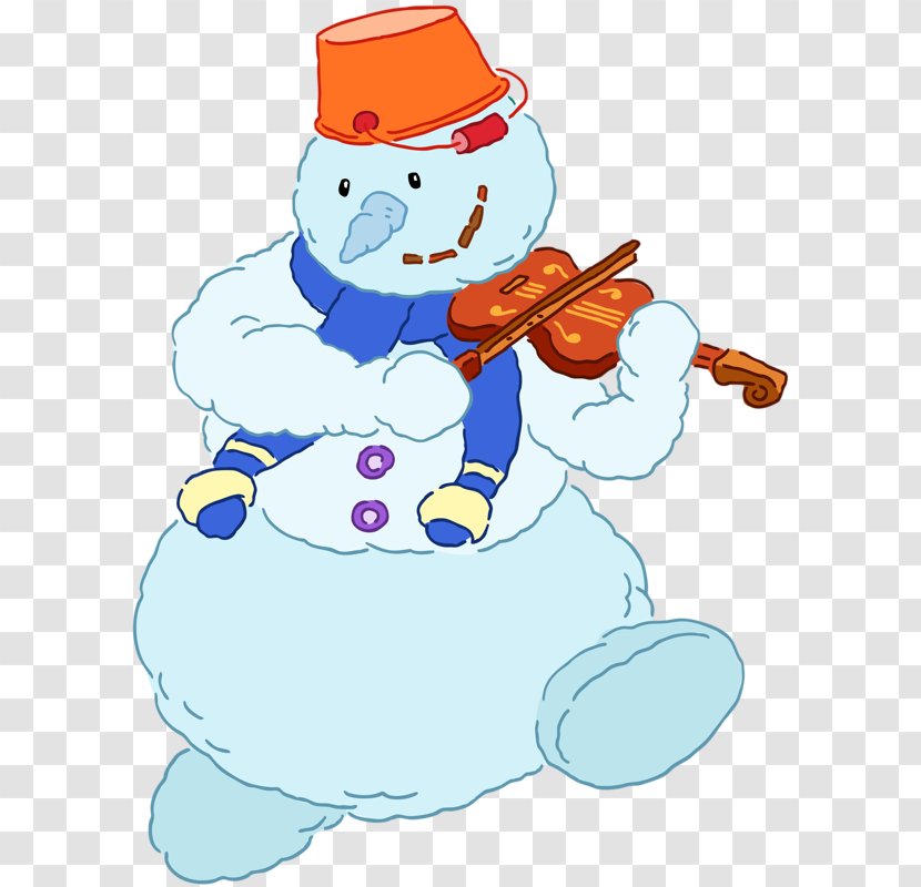 Santa Claus Snowman Violin Musical Instrument - Watercolor - Lyre Transparent PNG