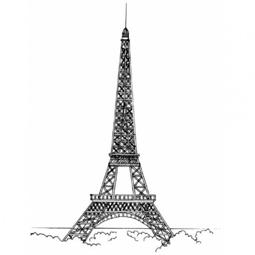 Eiffel Tower Big Ben Drawing Painting - Black And White - Paris Transparent PNG