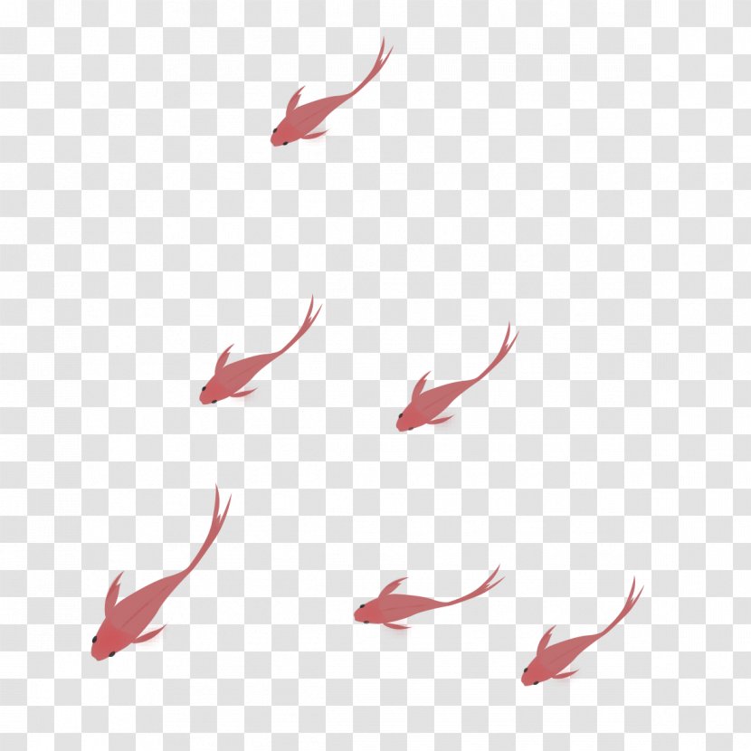 Red Fish Drawing - Designer - Hand-painted Transparent PNG
