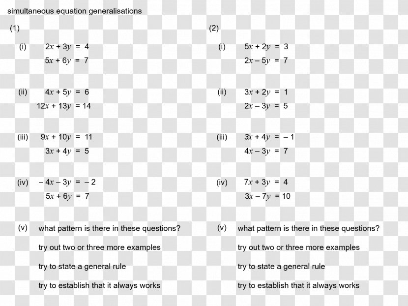 System Of Equations Linear Equation Mathematics - Flower - Line Transparent PNG