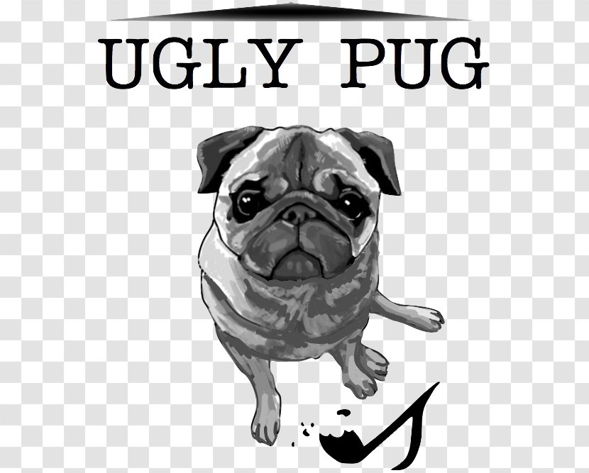 Pug Puppy Dog Breed Companion Toy - Black And White Transparent PNG