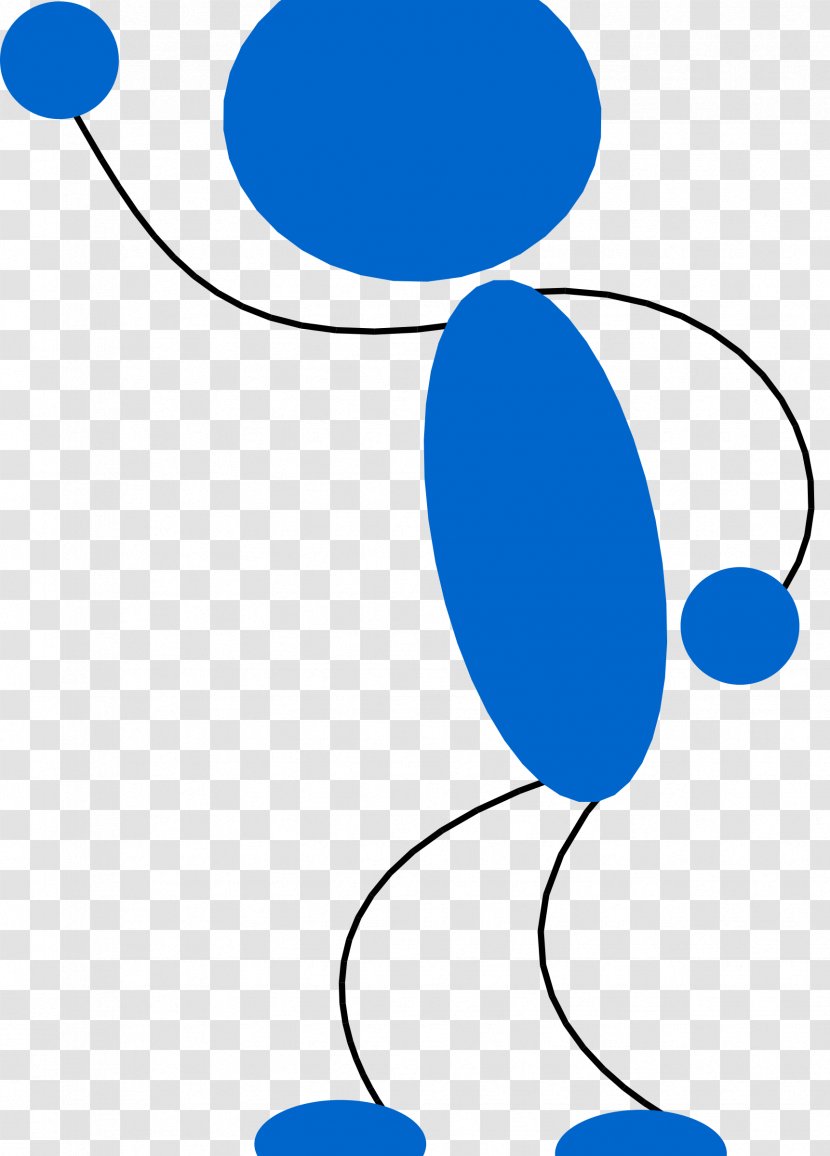 Stick Figure Drawing Clip Art - Blue - Shouting Man Transparent PNG