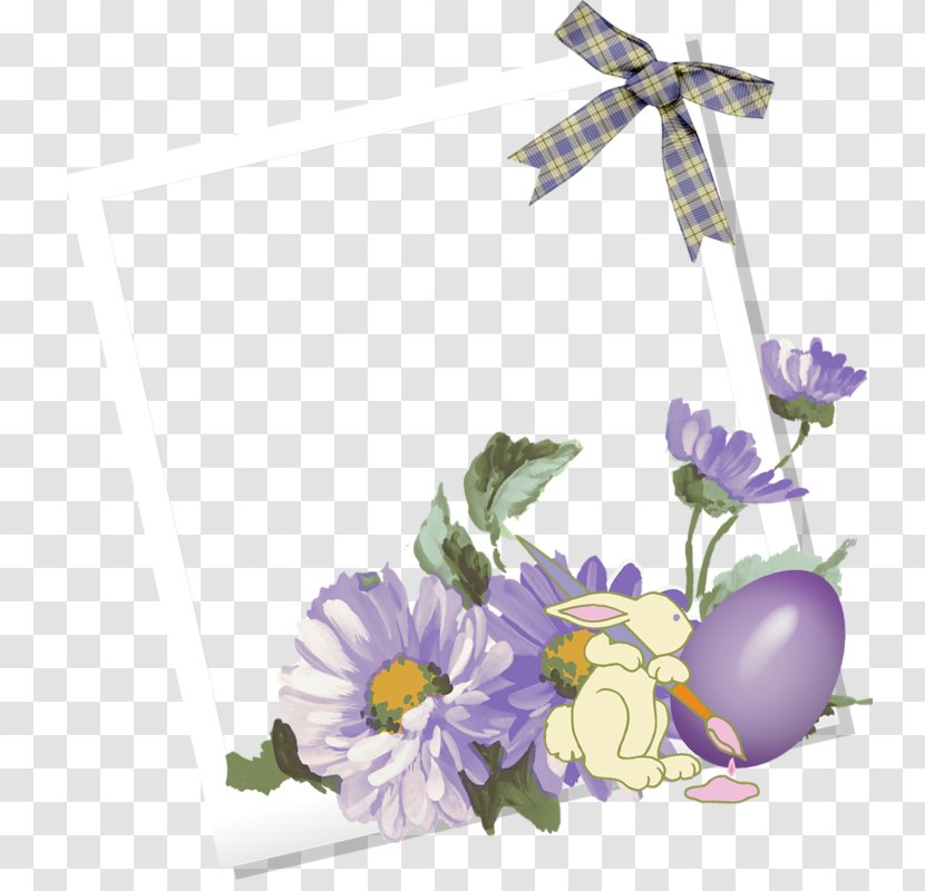 Easter Bunny Floral Design Christmas Holiday - Flower Transparent PNG