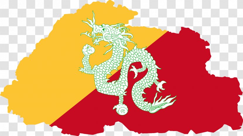 Flag Of Bhutan Map Stock Photography Transparent PNG