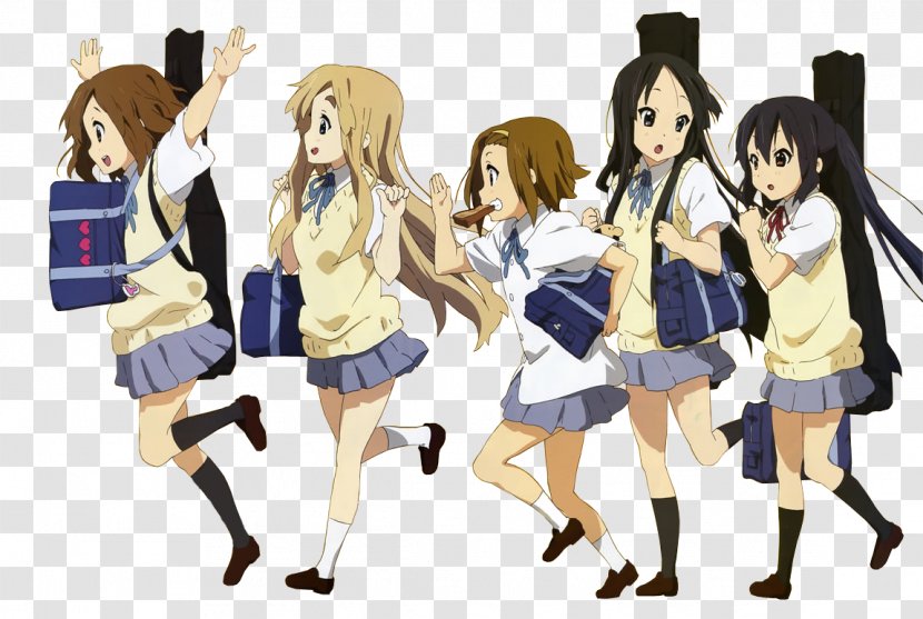 Mio Akiyama Yui Hirasawa Ritsu Tainaka Tsumugi Kotobuki Azusa Nakano - Silhouette - Tea Time Transparent PNG