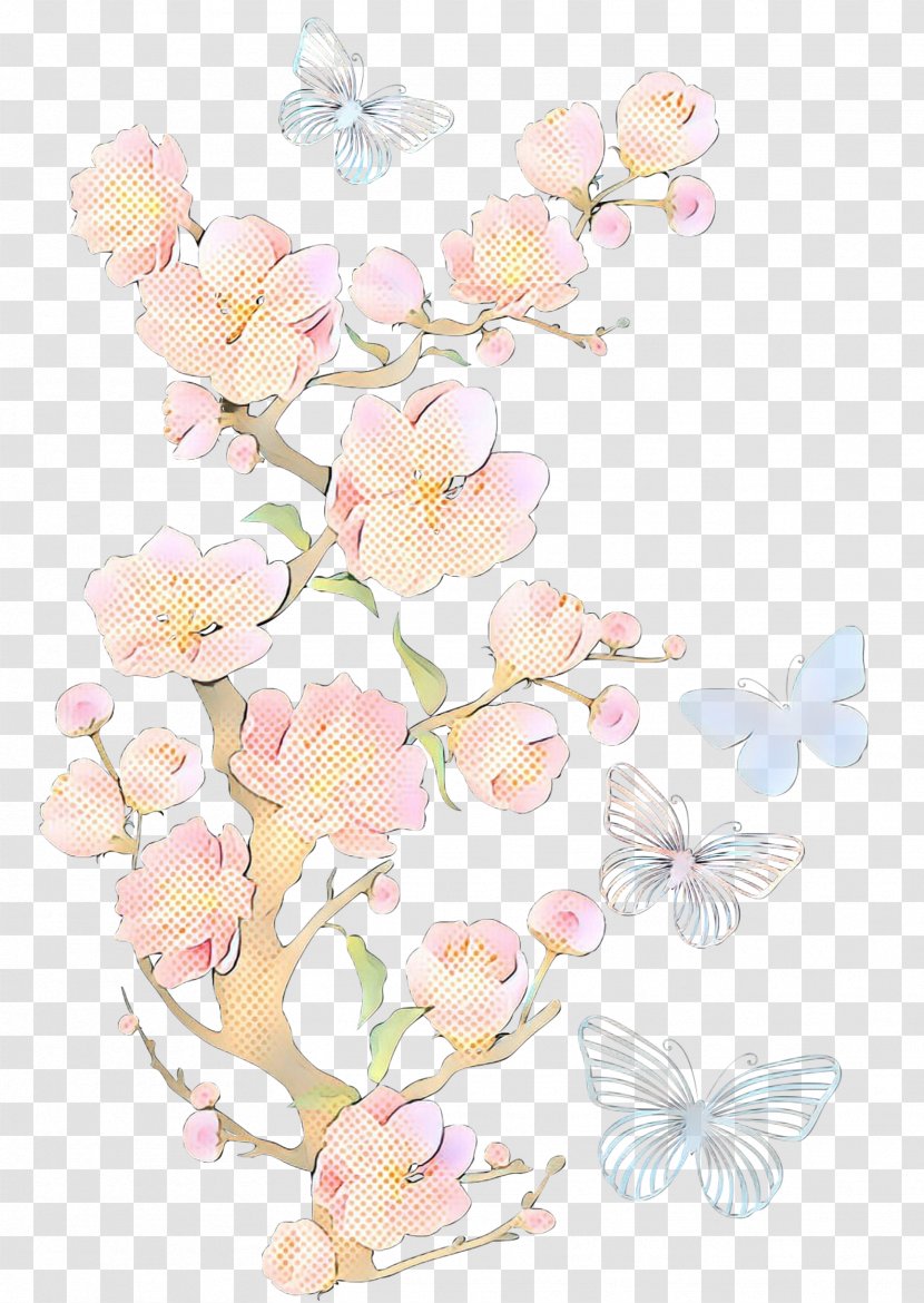 Cherry Blossom - Vintage - Cut Flowers Transparent PNG