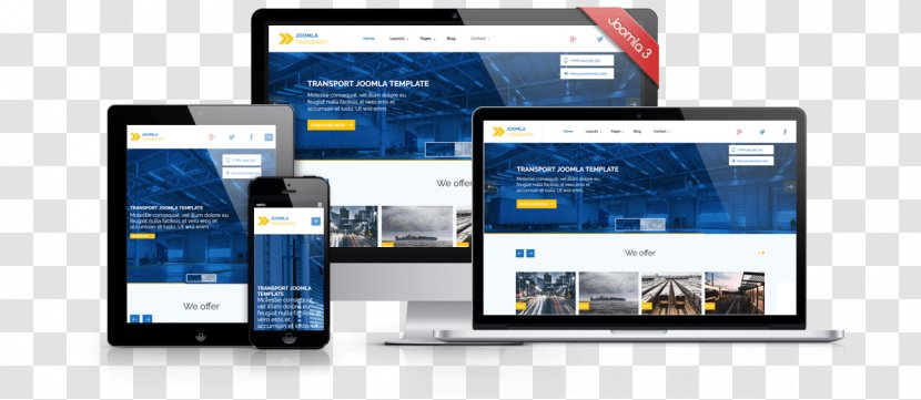 Smartphone Responsive Web Design Website - Electronics Transparent PNG