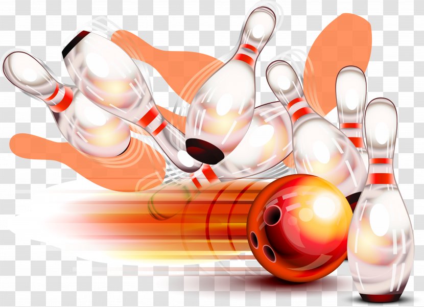 Bowling Pin Ball Strike Stock Photography - Vector Transparent PNG