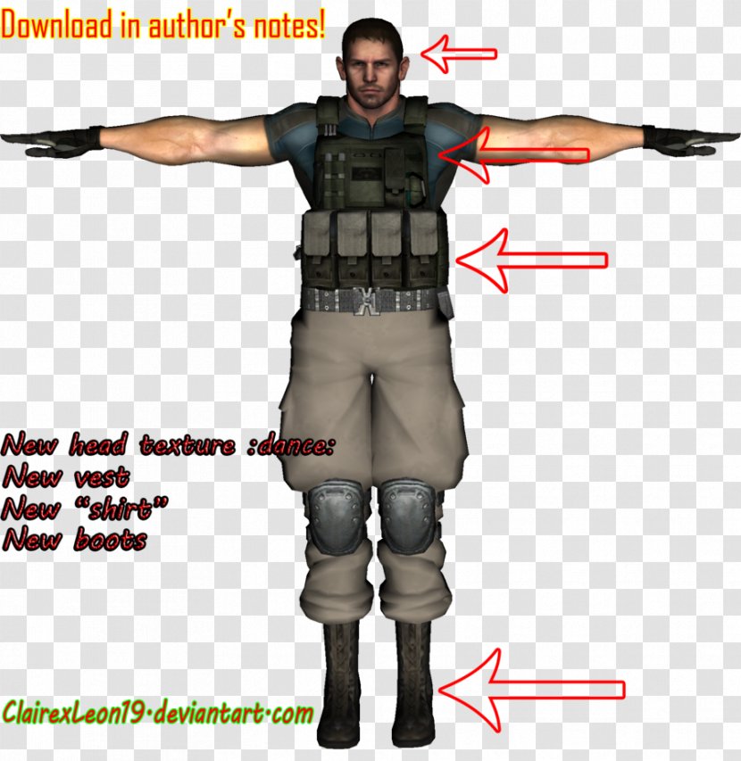 Resident Evil 6 5 Chris Redfield 4 - Infantry - Claire Transparent PNG