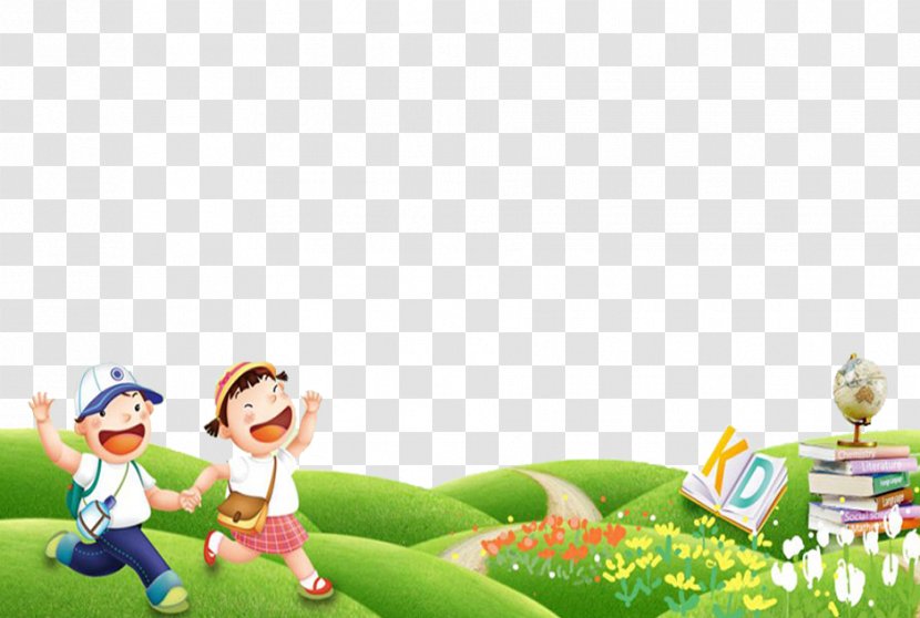 Cartoon Child National Primary School - Play - Two Children Transparent PNG