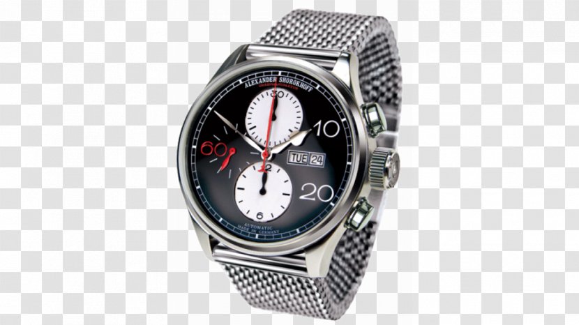 Watch Chronograph Alexander Shorokhoff Clock Movement - Brand - Advertisement Transparent PNG