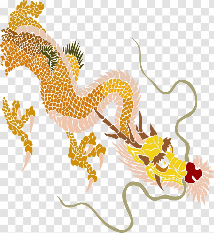 Download Illustration - Vexel - Vector Painted Dragon Transparent PNG