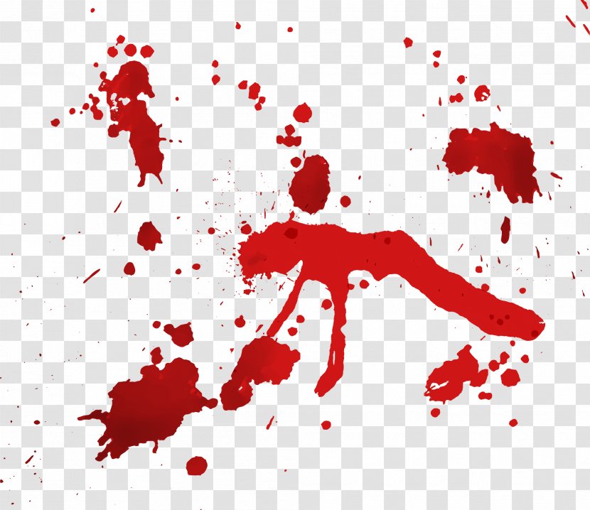 Blood Euclidean Vector Red - Cartoon - Hand Painted Transparent PNG
