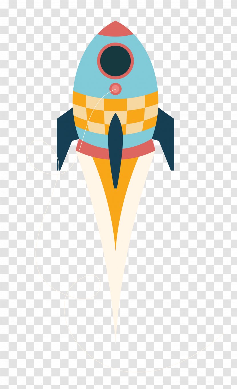 Rocket Flat Design Icon - Cartoon Transparent PNG
