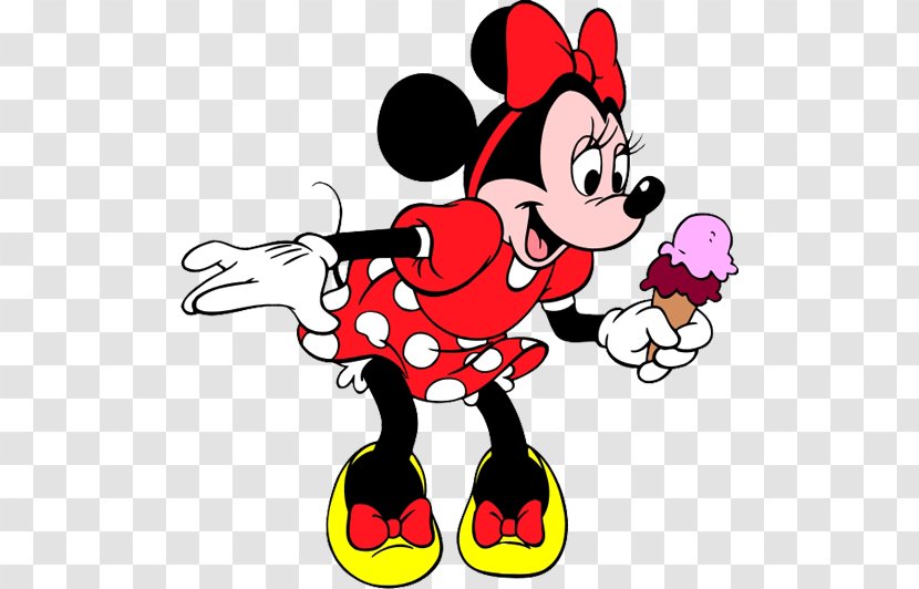 Ice Cream Cones Minnie Mouse Mickey Eating - Watercolor - MINNIE Transparent PNG
