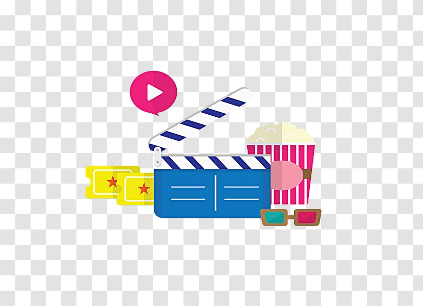 Logo Film Clapperboard - This Cartoon Brand Popcorn Movie Tickets Transparent PNG