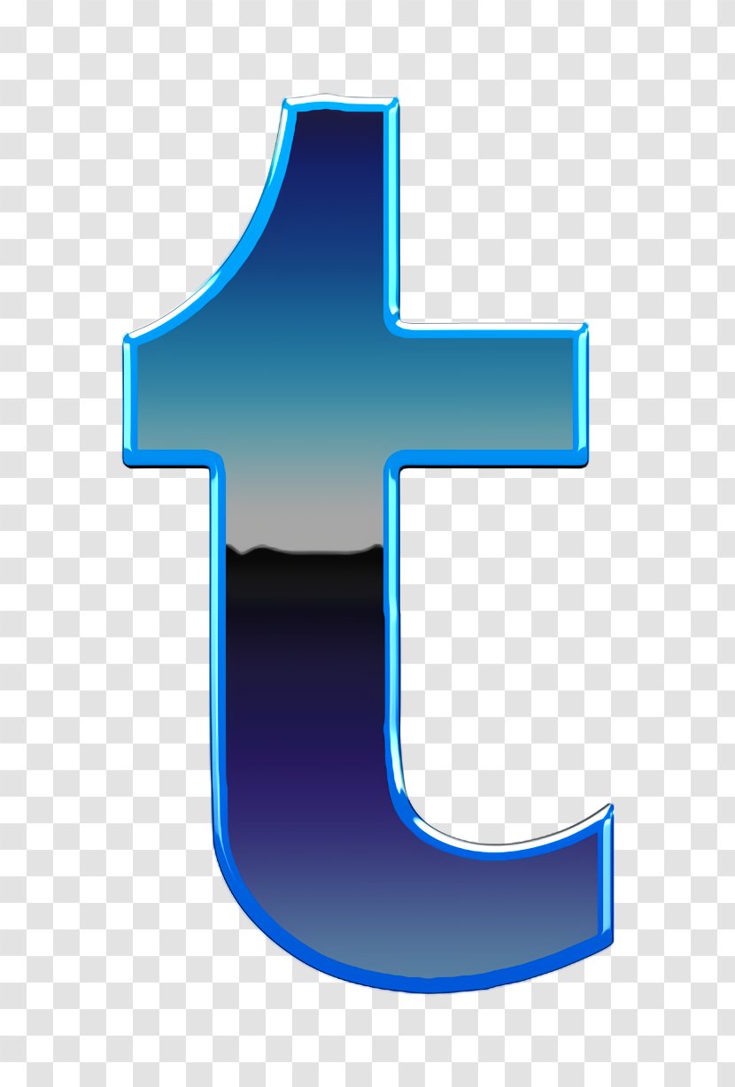 Tumbler Icon - Symbol - Cross Electric Blue Transparent PNG