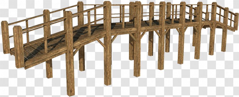 Timber Bridge Wood Clip Art - Furniture - Wooden Transparent PNG
