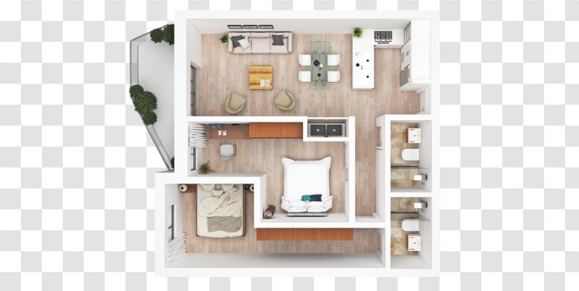 Furniture Rivoli Apartment Home Bedroom - Bed Plan Transparent PNG