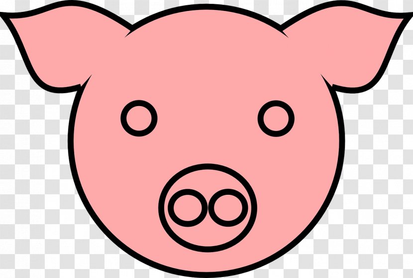 Domestic Pig Drawing Pig's Ear Clip Art - Cuteness - Face Transparent PNG