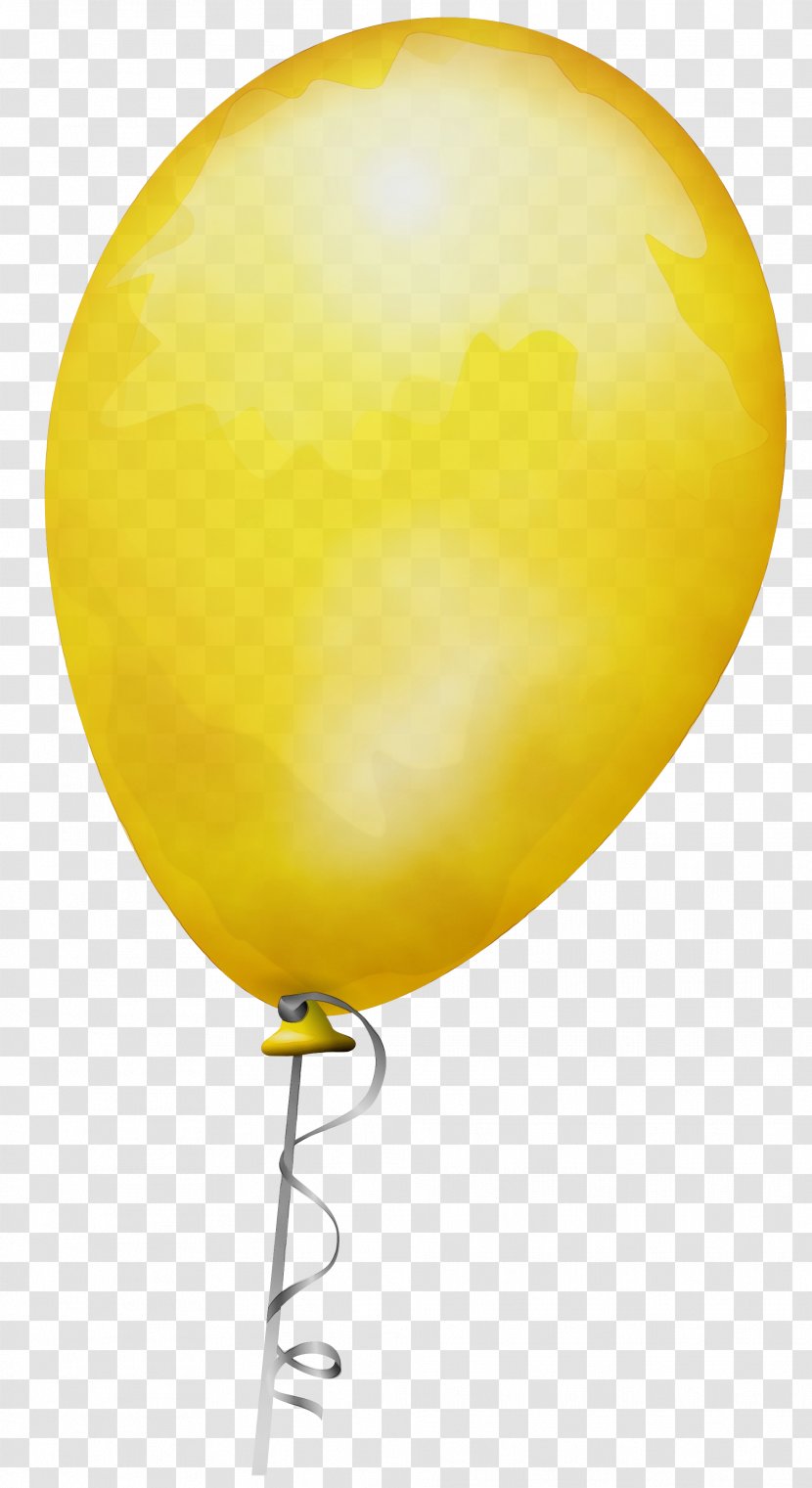 Balloon Drawing - Yellow - Party Supply Transparent PNG