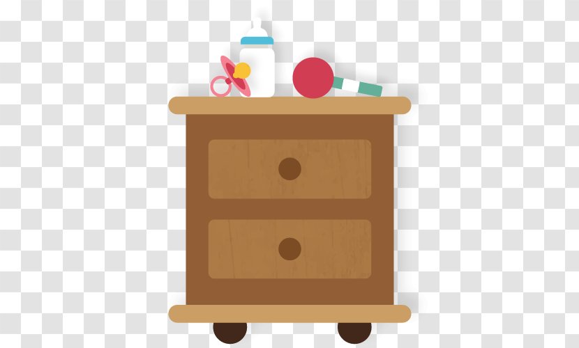 Nightstand Table Cabinetry - Room - Vector Baby Bedside Transparent PNG