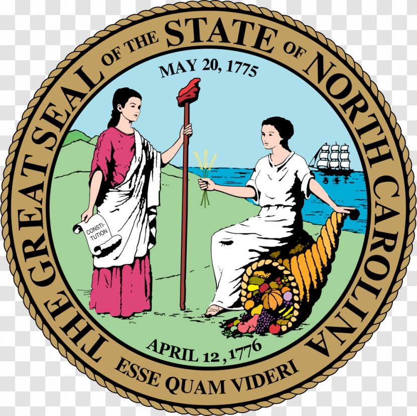 Seal Of North Carolina U.S. State Symbol Flag - Recreation - Nc Cliparts Transparent PNG