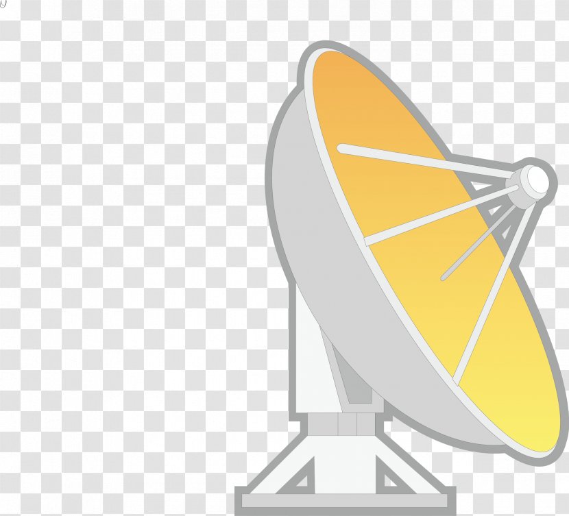 Antenna Satellite Dish Signal - Yellow - Receive Transparent PNG