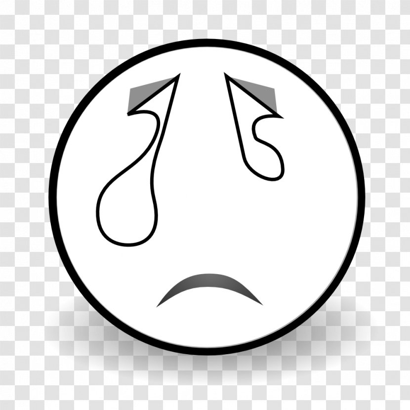 Line Art Circle White Angle Clip - Black - Crying Transparent PNG