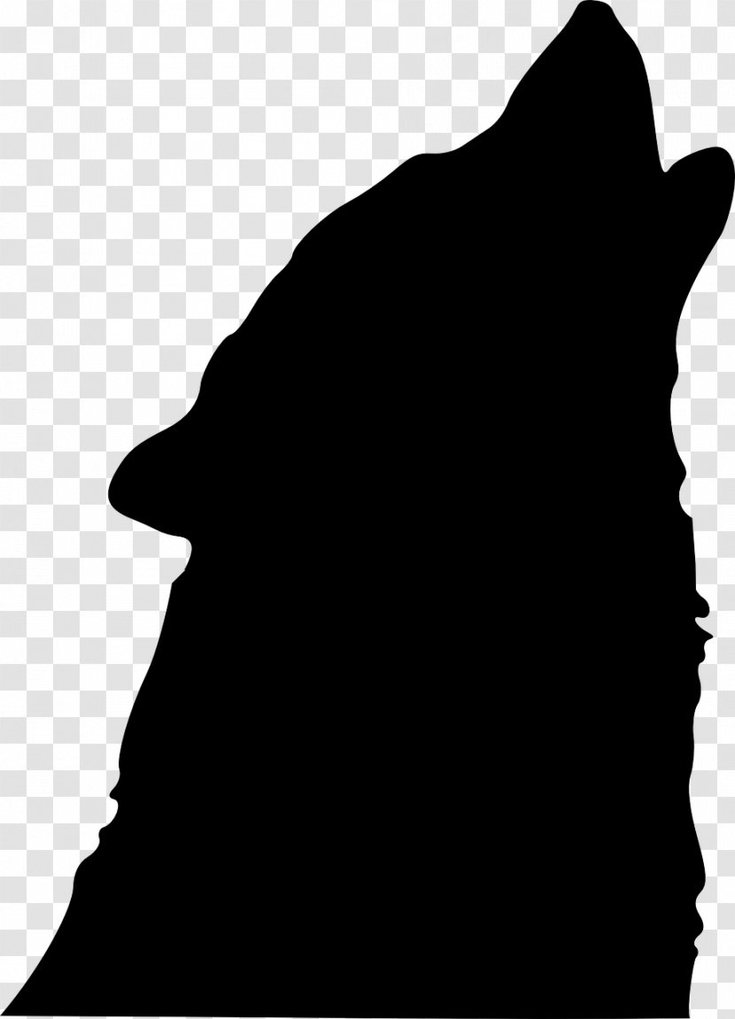 Gray Wolf Silhouette Clip Art - Monochrome Photography Transparent PNG